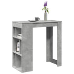 ZNTS Bar Table with Racks Concrete Grey 102x50x103.5 cm Engineered Wood 854358