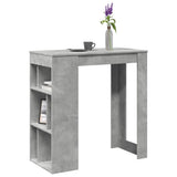 Bar Table with Racks Concrete Grey 102x50x103.5 cm Engineered Wood 854358