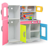 Kids' Play Kitchen MDF 80x30x85 cm Multicolour 80255
