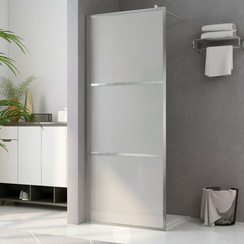Walk-in Shower Wall with Whole Frosted ESG Glass 115x195 cm 146648