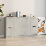 Sideboards 3 pcs Concrete Grey Engineered Wood 3115847