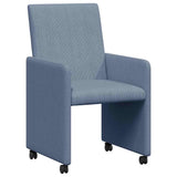 Dining Chairs with Wheels 2 pcs Blue 57 x 66 x 94 cm 42017804
