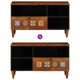 TV Cabinet with Drawer Walnut 80 x 33 x 46 cm Solid Mango Wood 4018241