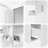 Bathroom Cabinet Set 5 pcs White Engineered Wood 3406327