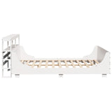 Bed Frame without Mattress White 160x200 cm Solid Wood Pine 3306454
