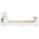 Bed Frame without Mattress White 140x190 cm Solid Wood Pine 3306472