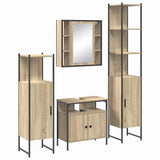 Bathroom Furniture Set 4 pcs Sonoma Oak Engineered Wood 3399397