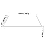 ZNTS Table Top Tempered Glass Square 700x700 mm 243631