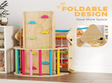 8-in-1 Toddler Climbing Frame, Indoor Play Triangle Set with Slide, Arch and Triangle Ladder, T3398P422166
