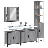 4 Piece Bathroom Cabinet Set Grey Sonoma Engineered Wood 3214753