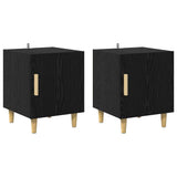 Bedside Cabinet 2 pcs Black Oak 40 x 40 x 50 cm Engineered Wood 880606