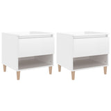 Bedside Tables 2 pcs High Gloss White 50x46x50 Engineered Wood 819537