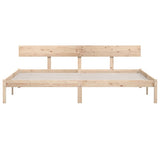 Bed Frame without Mattress Solid Wood 200x200 cm 810167