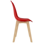 ZNTS Dining Chairs 4 pcs Red Plastic 289120