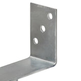 Fence Anchors 6 pcs Silver 8x6x30 cm Galvanised Steel 145314