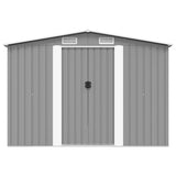 Garden Shed Grey Galvanised Steel Large Sliding Components 143341