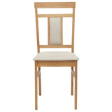 Dining Chair 2 pcs Natural and Light Solid Rubber Wood 42020503