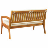 Garden Bench with Cushion Brown Solid Acacia wood 4106467