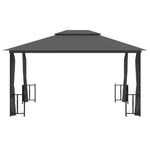 Gazebo with Sidewalls&Double Roofs 3x4 m Anthracite 318544