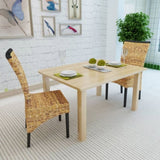 Dining Chairs 2 pcs Abaca and Solid Mango Wood 243233