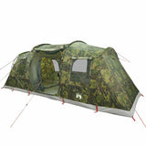 Camping Tent Tunnel 4-Person Camouflage Waterproof 4009415