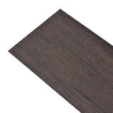 Self-adhesive PVC Flooring Planks 5.21 m 2 mm Dark Brown 330184