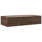 ZNTS Daybed with Drawers without Mattress Brown Oak 100x200 cm 3280873