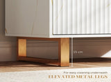 Elegant Storage Sideboard - White/Gold-Tone T3398P343021