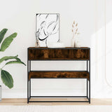 ZNTS Console Table Smoked Oak 90x35x80 cm Engineered Wood 849171