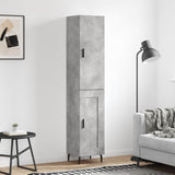 Highboard Concrete Grey 34,5x34x180 cm Engineered Wood 3199125