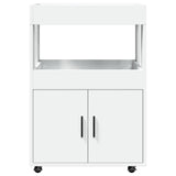 Bar Cart White 60x39.5x89 cm Engineered Wood 848269