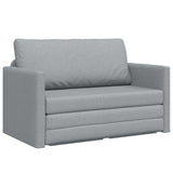 2-Seater Folding Sofa Bed Light Grey 124 x 71 x 78 cm Fabric 42030512