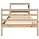 Bed Frame without Mattress 75x190 cm Small Single Solid Wood Pine 3305810