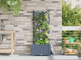 Garden Planter LiGht Grey 40 x 40 x 143 cm Plastic 42002882