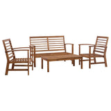 Garden Sofa Set Brown Solid Acacia wood Medium Durable 47282
