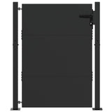 Garden Gate with Lock Black 105 x 130 cm Powder-Coated Steel 42015905