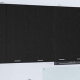 Hanging Cabinet with Door Black Oak and White 50 x 31 x 100 cm 884347