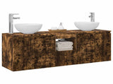 Bathroom Cabinet Set 3 pcs Smoked Oak 49.5 x 35 x 63 cm 3405622