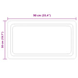 LED Bathroom Mirror Transparent 90 x 50 cm Tempered Glass 42045839