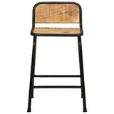 Bar Stools 4 pcs 46x35.5x70 cm Solid Wood Rough Mango 4013535