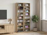 CD Cabinet 2 pcs Sonoma Oak 33 x 23.5 x 175 cm Engineered Wood 8012647