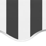 Replacement Fabric for Awning Anthracite and White 4.5x3 m 311989