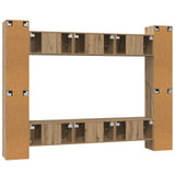 TV Cabinet Set 10 pcs Artisan Oak Engineered Wood 3393230