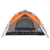 ZNTS Camping Tent Dome 3-Person Grey and Orange Quick Release 4004179