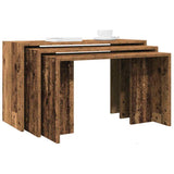 Nesting Tables 3 pcs Old Wood Engineered Wood 858540