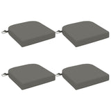 4-Piece Seat Cushions SOEST 4 pcs 100% Polyester Grey 945244