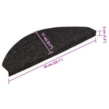 Stair Mats Self-adhesive 30 pcs Black 56x17x3 cm 3365905