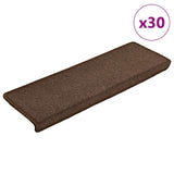 Stair Mats 30 pcs 65x21x4 cm Coffee Brown Rectangular Edge 3365769