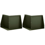 Retaining Wall 2 pcs 50 x 50 x 30 cm Steel Olive Green 8015164