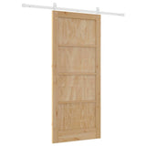 Sliding Door Brown 86 x 198.5 cm Solid Pine Wood 3333230